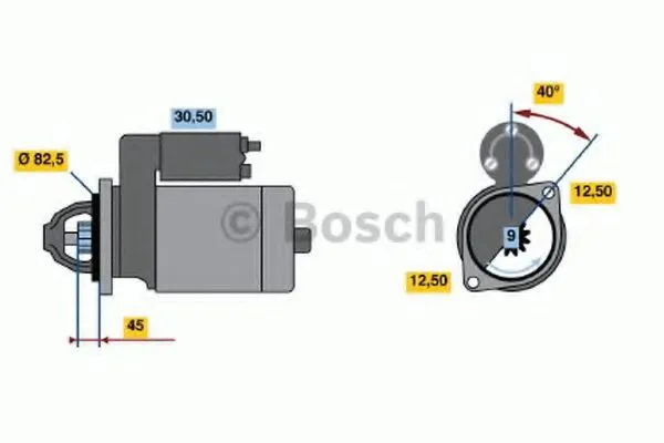 Стартер 0986013350 Bosch