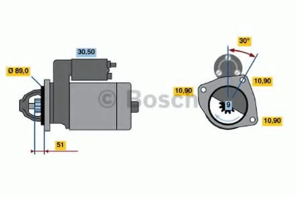 Стартер 0986013490 Bosch