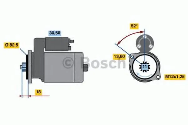Стартер 0986015331 Bosch