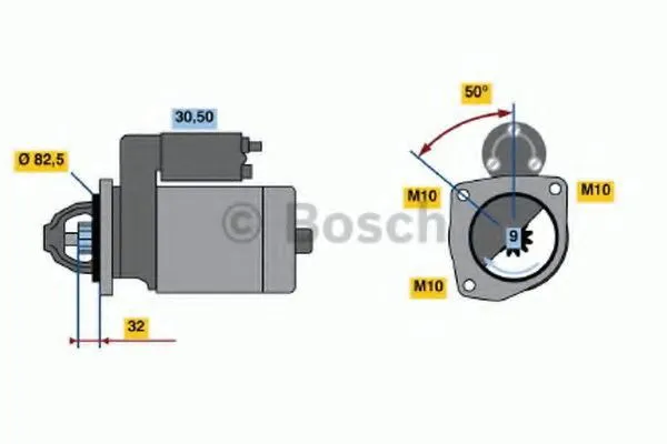 Стартер 0986015930 Bosch