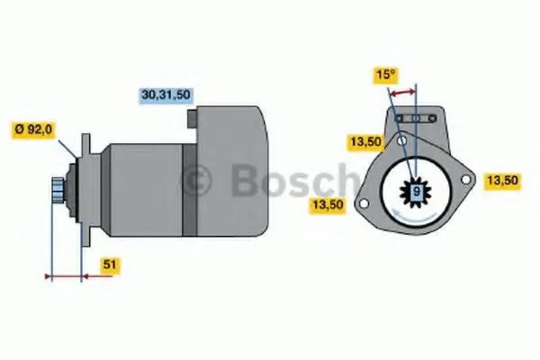 Стартер 0986016520 Bosch