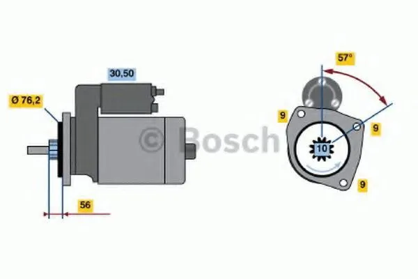 Стартер 0986016750 Bosch