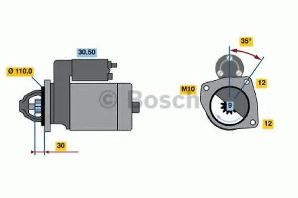 Стартер 0986017490 Bosch
