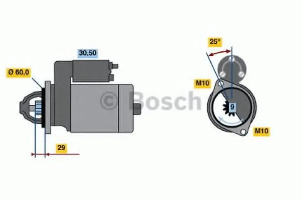 Стартер 0986017890 Bosch