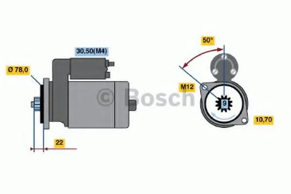 Стартер 0986018321 Bosch