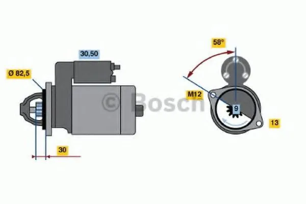 Стартер 0986018340 Bosch
