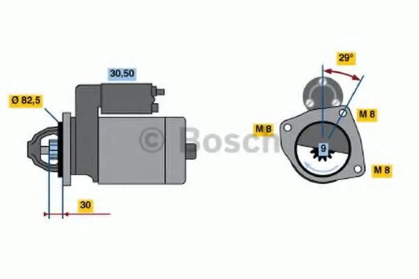 Стартер 0986018950 Bosch