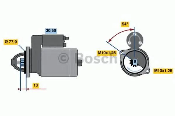 Стартер 0986020401 Bosch