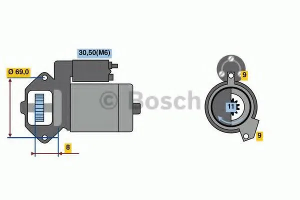 Стартер 0986022020 Bosch