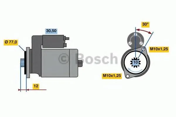 Стартер 0986022700 Bosch