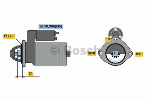 Стартер 0986022930 Bosch