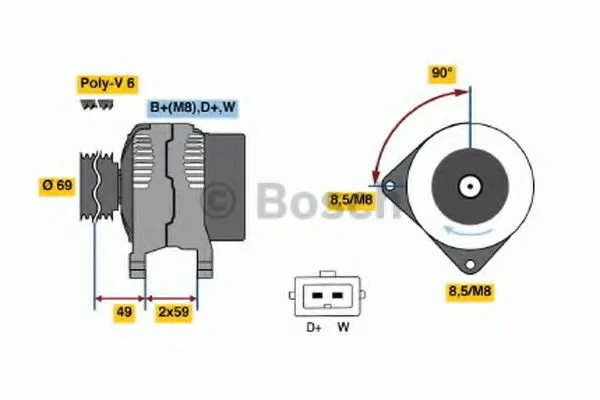 Генератор 0986040330 Bosch