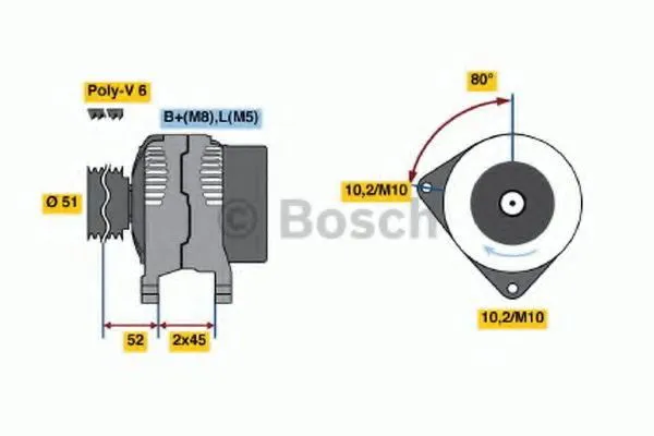 Генератор 0986046511 Bosch