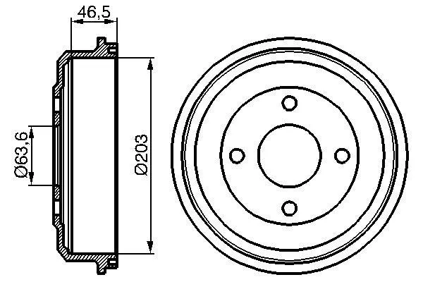 Тормозной барабан 0986477054 Bosch