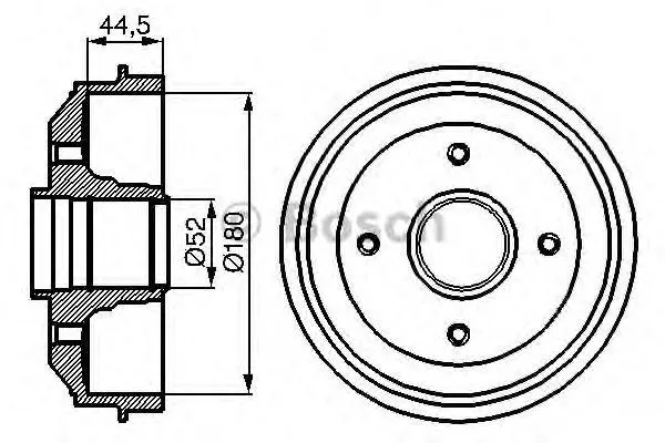 Тормозной барабан 0986477070 Bosch