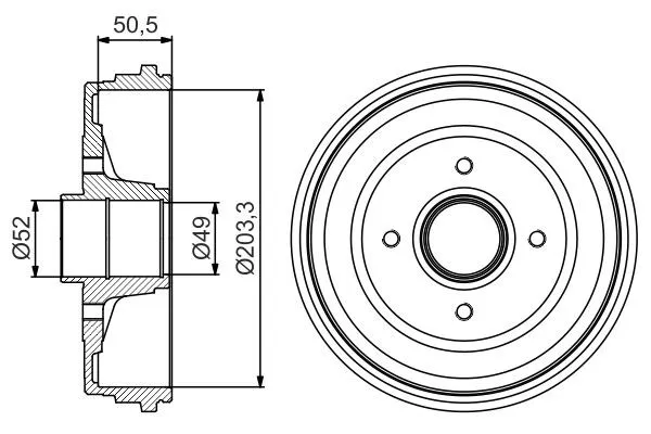 Тормозной барабан 0986477206 Bosch