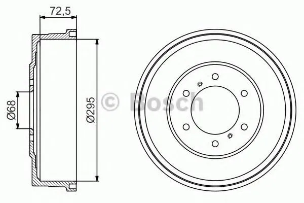 Тормозной барабан 0986477215 Bosch
