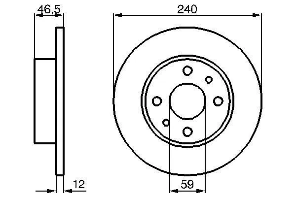 Передние тормозные диски 0986478353 Bosch
