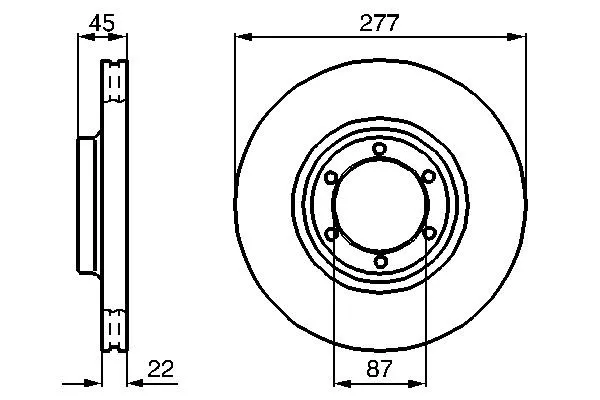 Передние тормозные диски 0986478635 Bosch