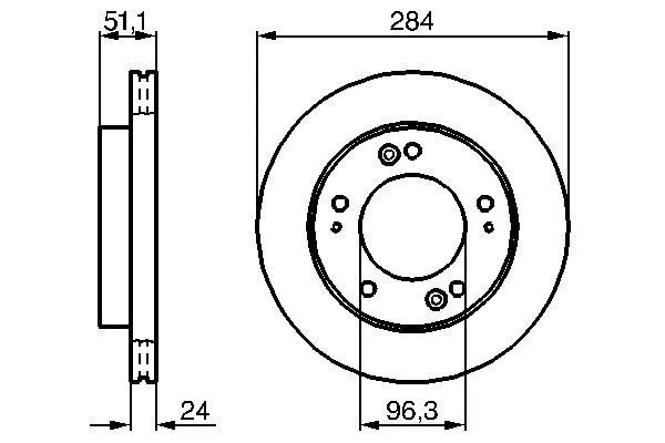 Передние тормозные диски 0986479020 Bosch