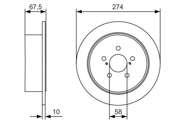 Тормозные диски 0986479A82 Bosch