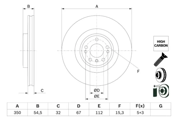 Передние тормозные диски 0986479E99 Bosch