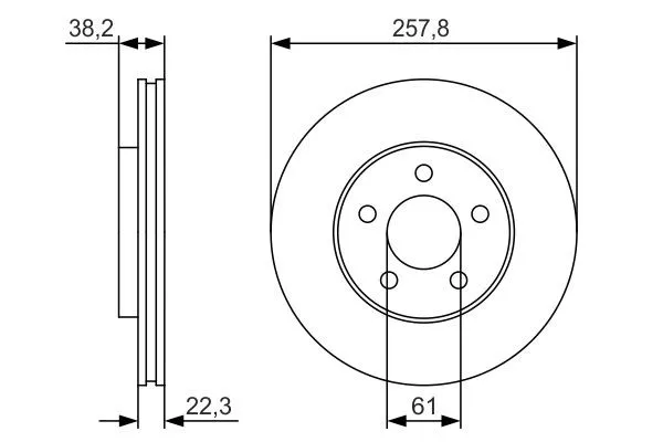 Передние тормозные диски 0986479R56 Bosch