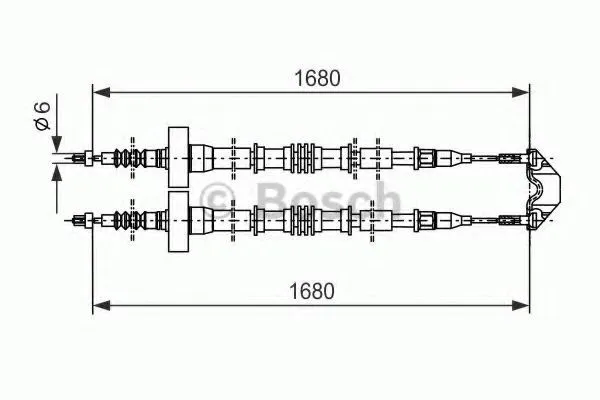 Задний трос ручника 1987477528 Bosch