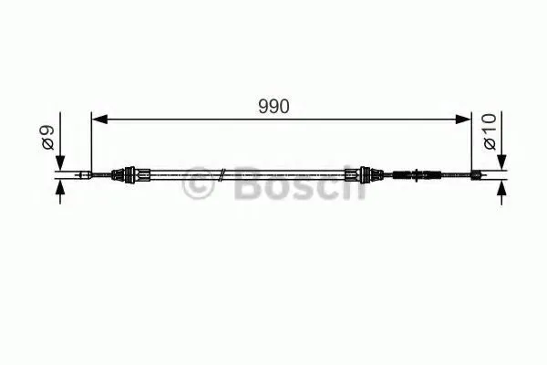 Задний трос ручника 1987477751 Bosch