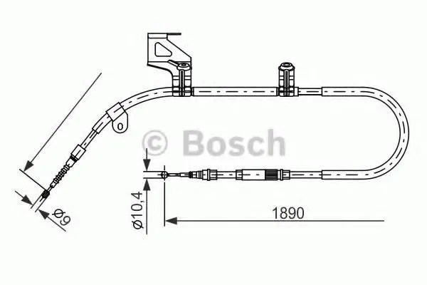 Трос ручника 1987477803 Bosch