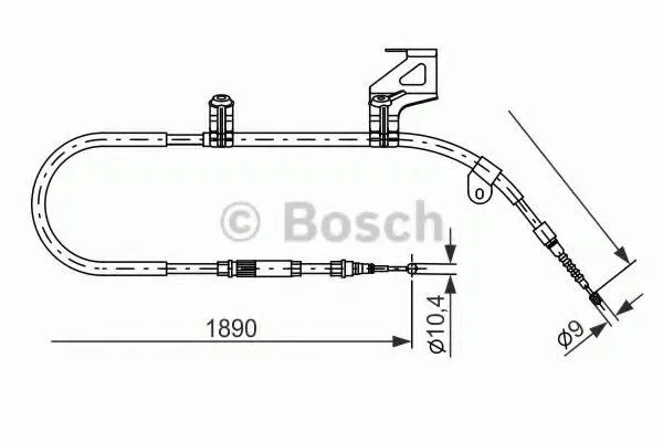 Задний правый трос ручника 1987477804 Bosch