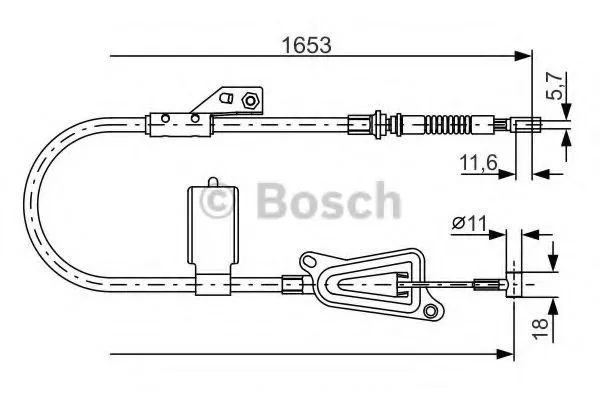 Трос ручника 1987477915 Bosch