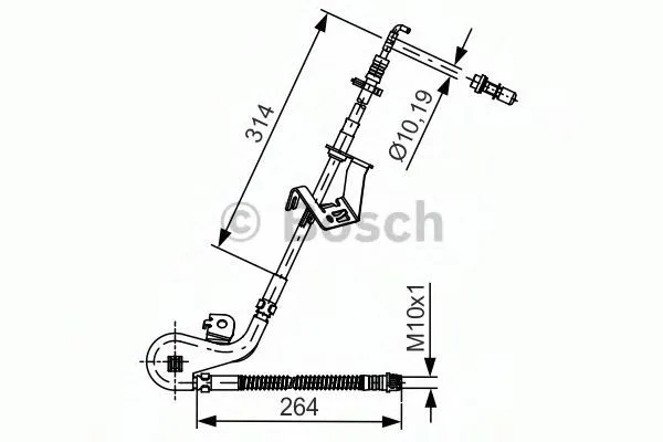 Шланг тормозной передний правый 1987481428 Bosch
