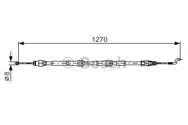 Задний трос ручника 1987482014 Bosch