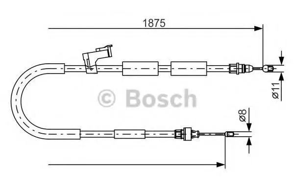 Задний правый трос ручника 1987482057 Bosch