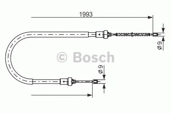 Задний трос ручника 1987482233 Bosch