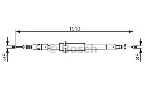 Задний трос ручника 1987482318 Bosch