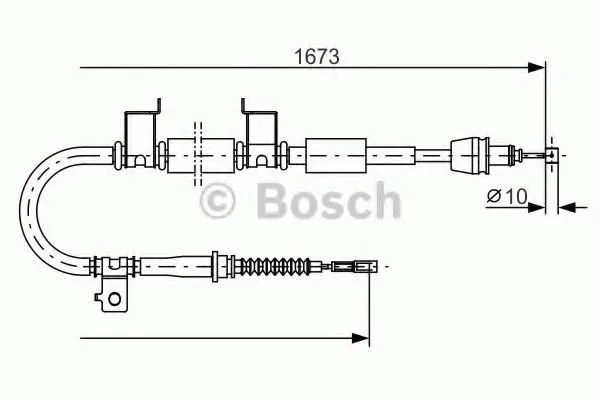 Задний правый трос ручника 1987482362 Bosch