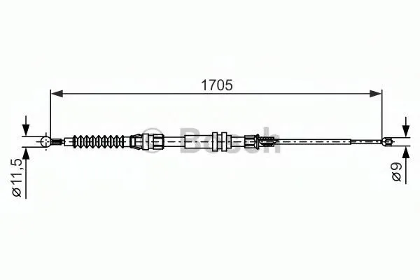 Задний трос ручника 1987482377 Bosch