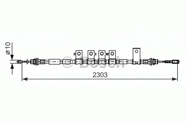 Задний правый трос ручника 1987482403 Bosch