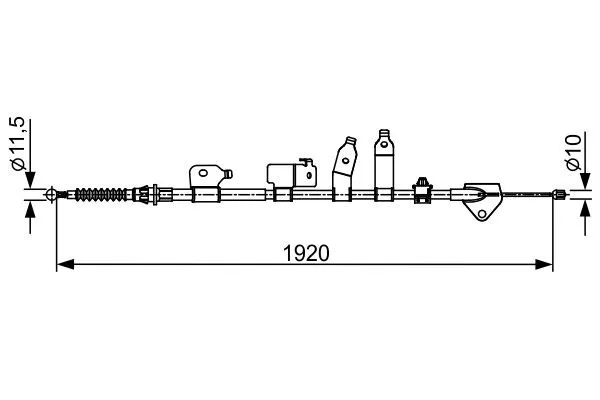 Задний правый трос ручника 1987482438 Bosch