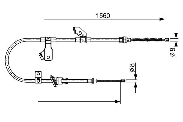 Задний правый трос ручника 1987482626 Bosch