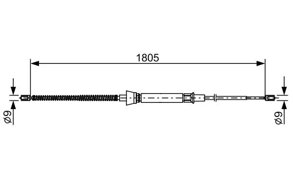Задний трос ручника 1987482646 Bosch