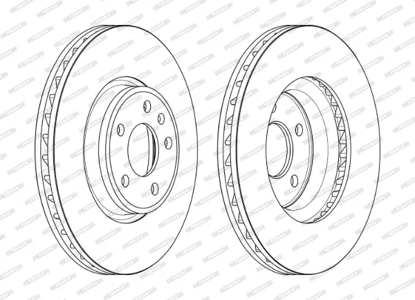 Передние тормозные диски DDF2596C1 Ferodo