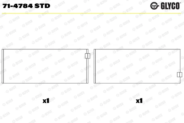 Вкладыши шатунные 714784STD Glyco