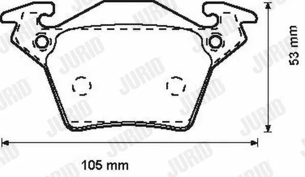 Задние тормозные колодки 571947J Jurid/Bendix