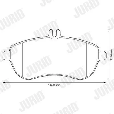 Передние тормозные колодки 573257JC Jurid/Bendix