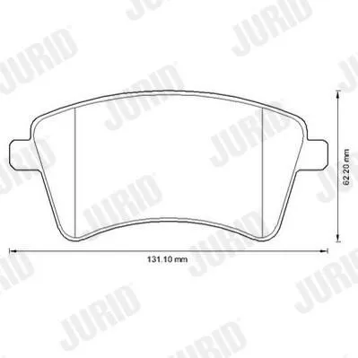 Передние тормозные колодки 573284J Jurid/Bendix