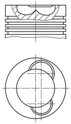 Поршень на 1 цилиндр 2095300 Mahle Original