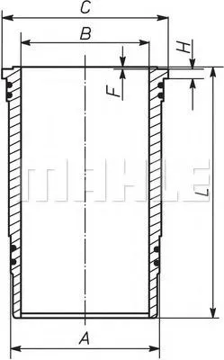 Гильза поршневая 227WN43 Mahle Original